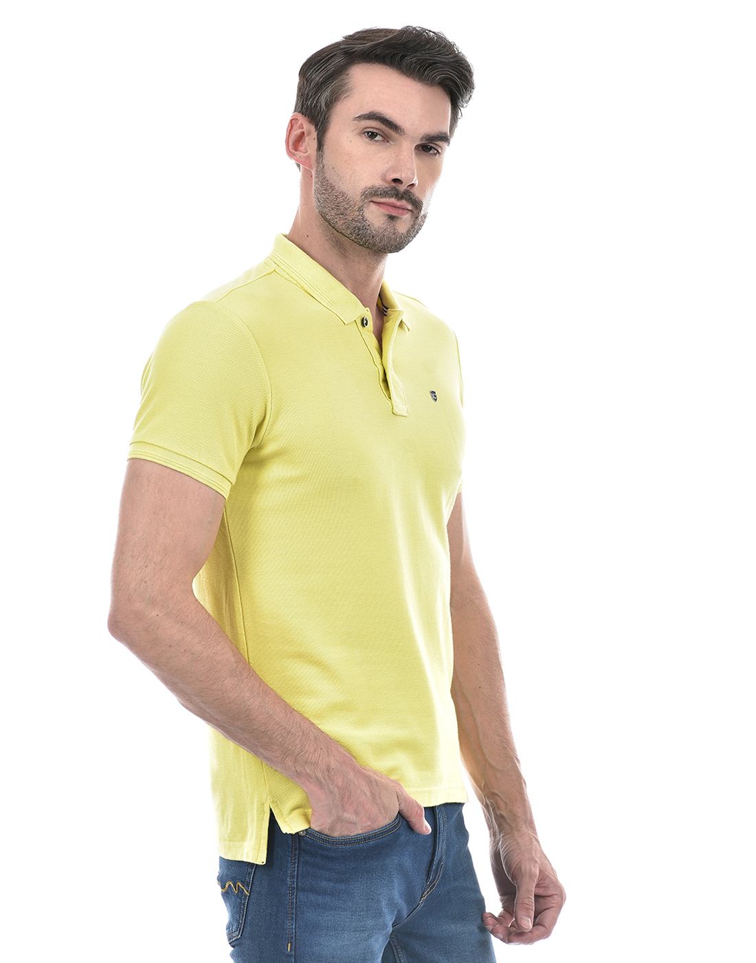 Numero Uno Men Solid Yellow T-Shirt